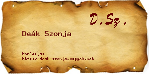Deák Szonja névjegykártya